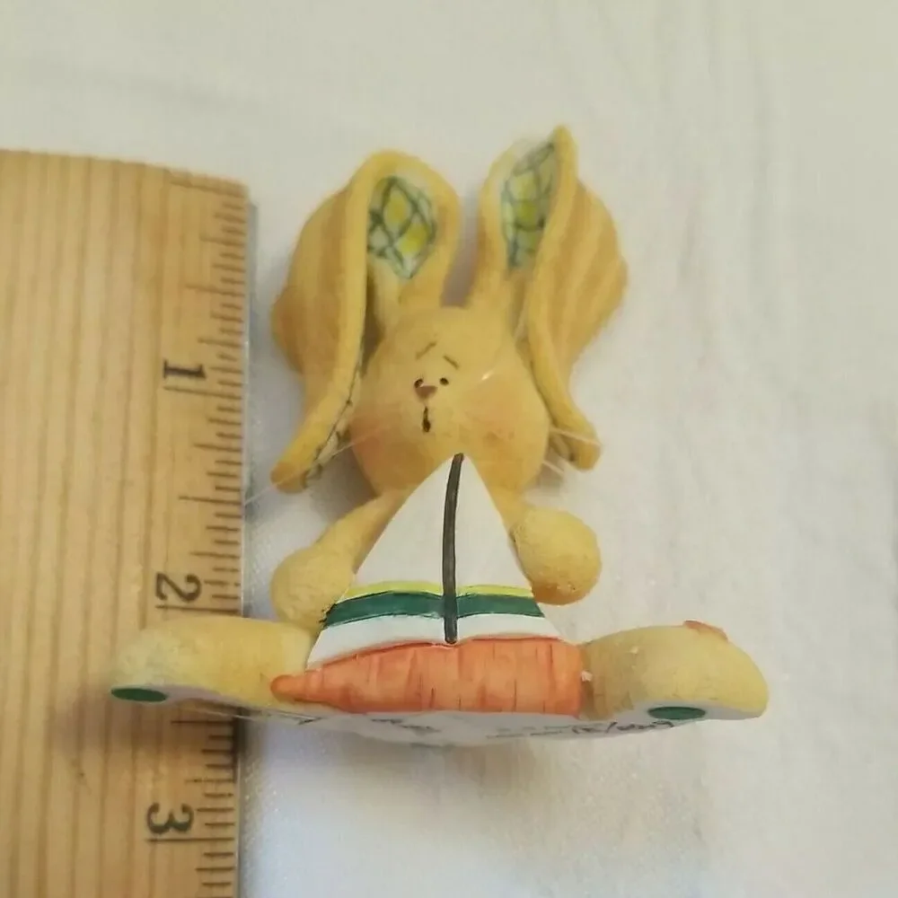 Hoppin' Floppers By Sarah's Attic Bunny & Sailboat  August Easter 1999 Rabbit